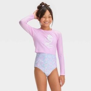 Cat & Jack Mermaid at Heart Girls Swim Set | L